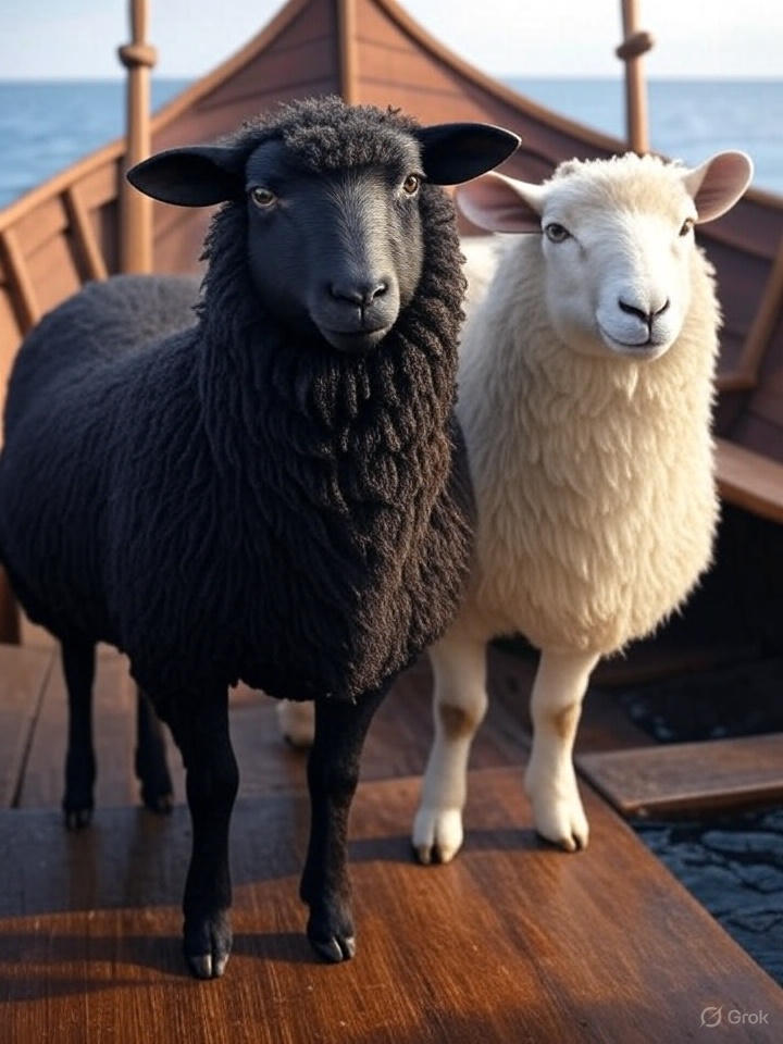 des moutons partent en croisière